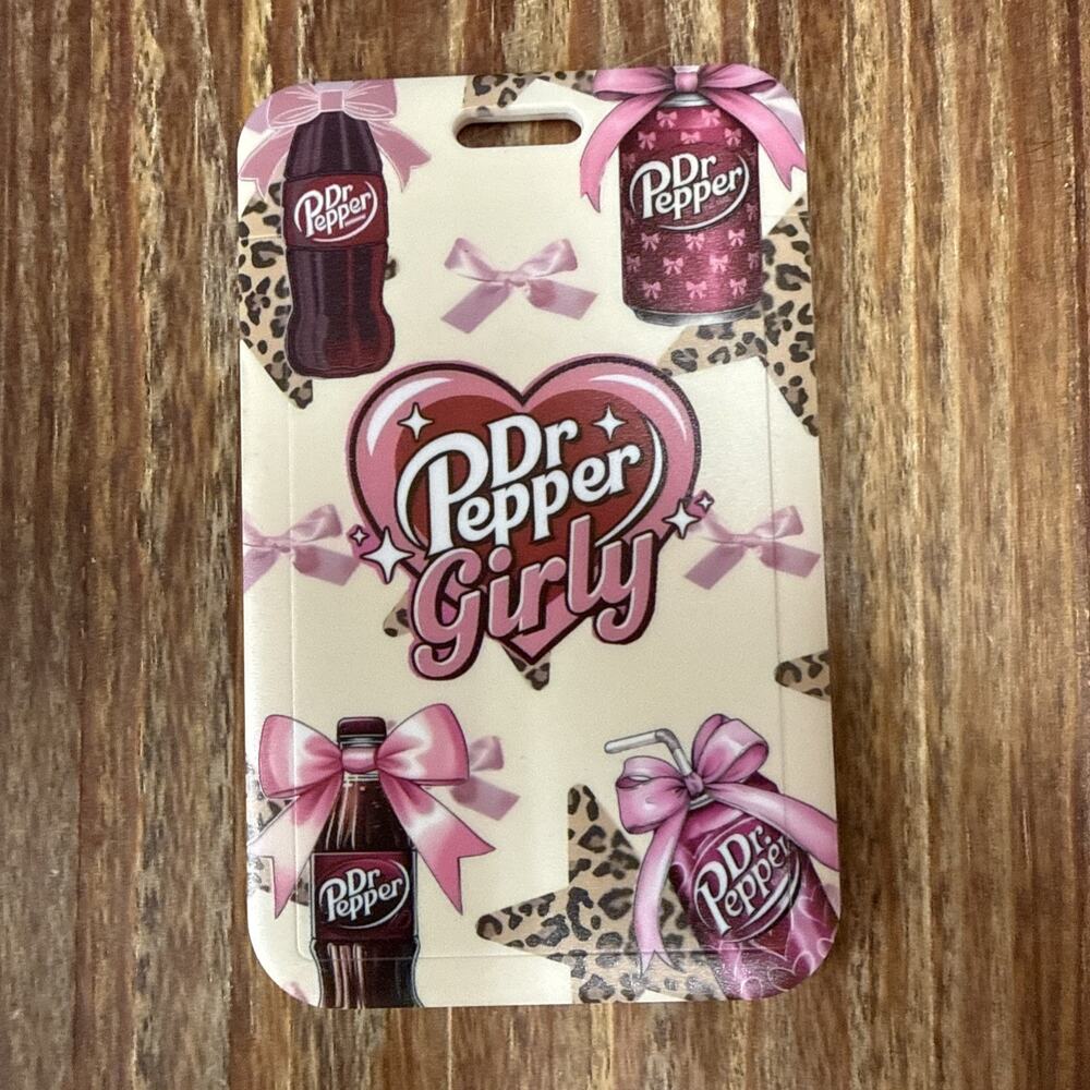 Dr Pepper Girly Badge ID Holder